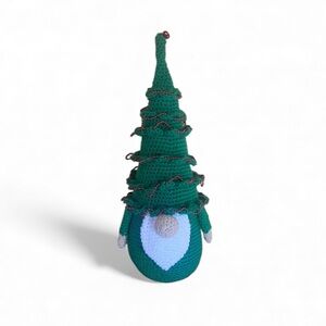 Artesian Christmas Tree gnome handcrafted crochet amigurumi